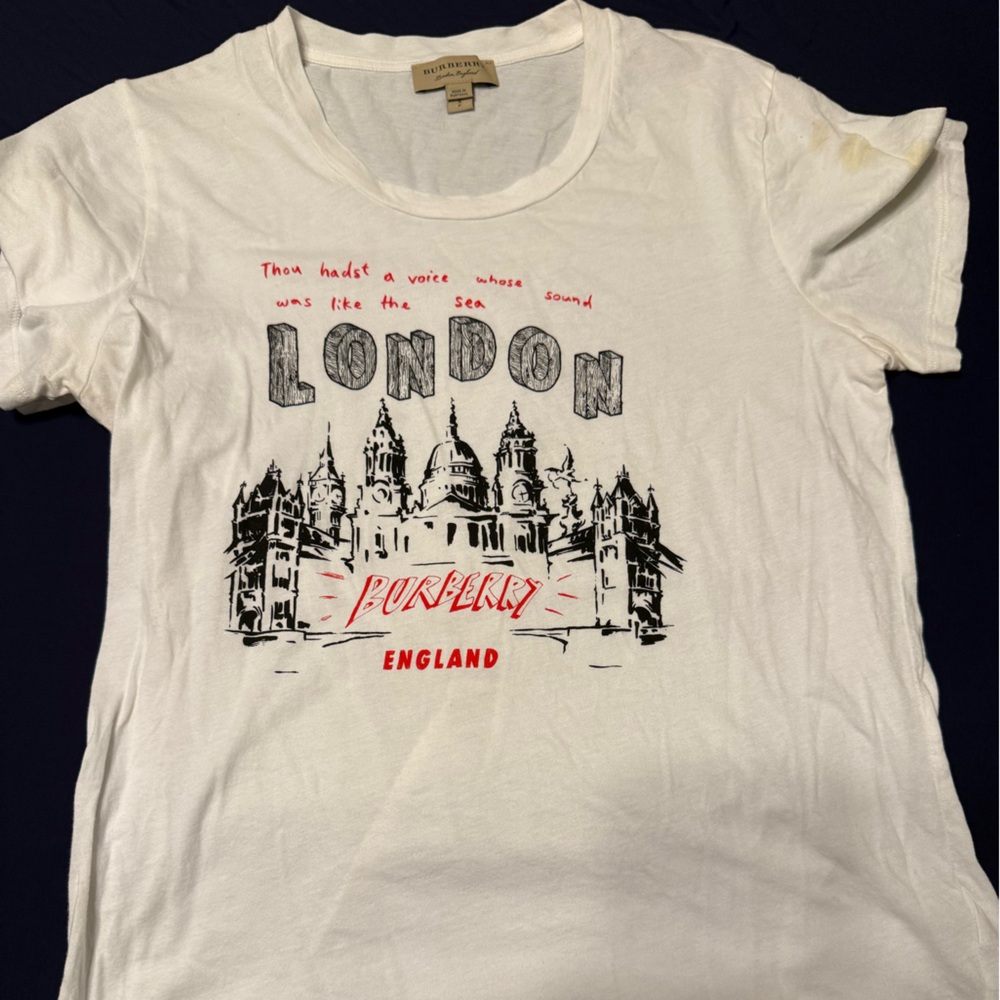 Burberry White London Graphic Tee